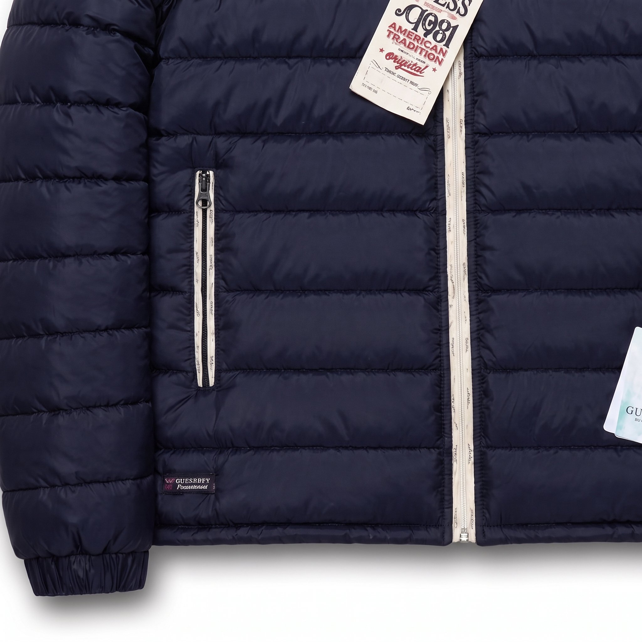 Guess Puffer Jacket Navy - Image 3