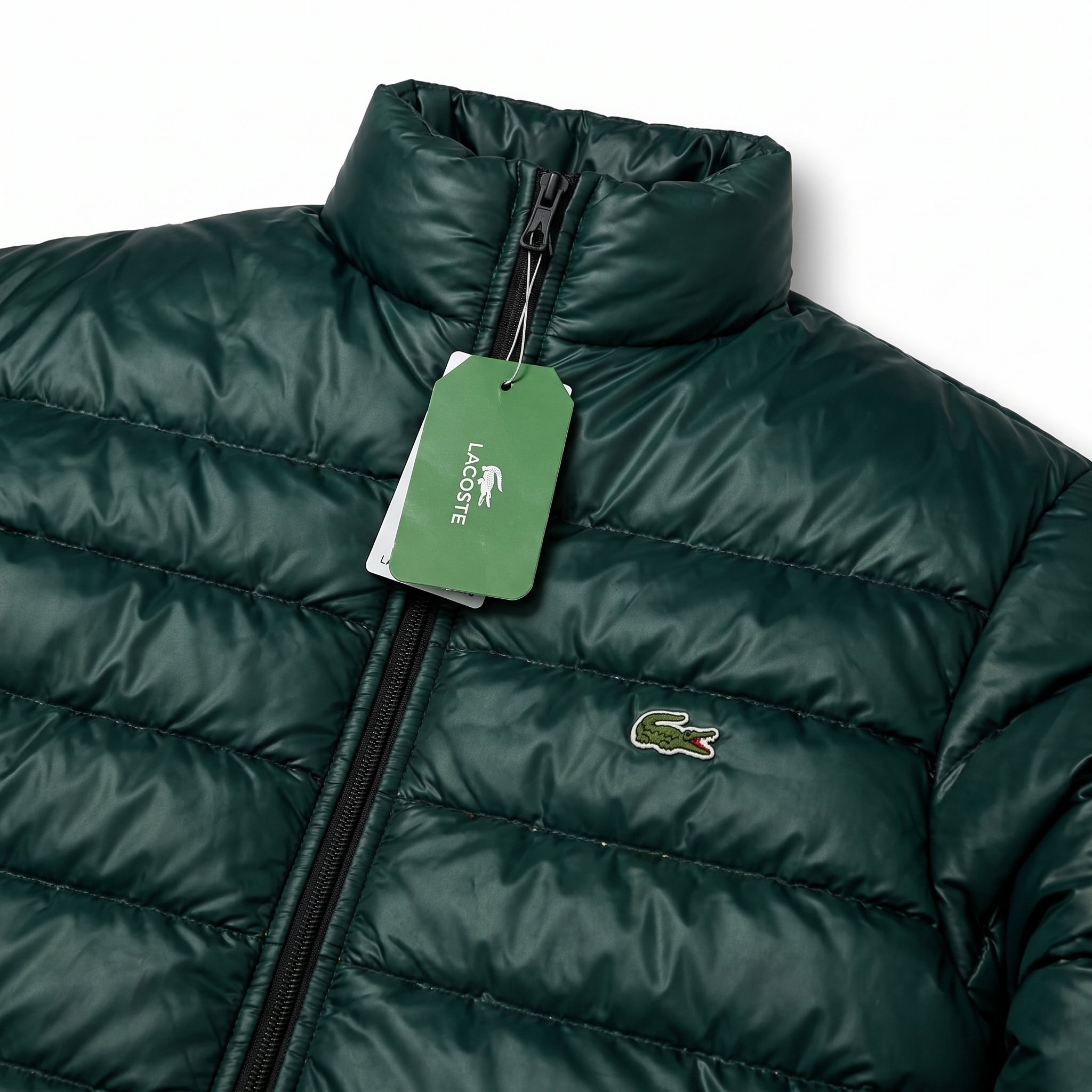 Lacoste Puffer Jacket Green - Image 2