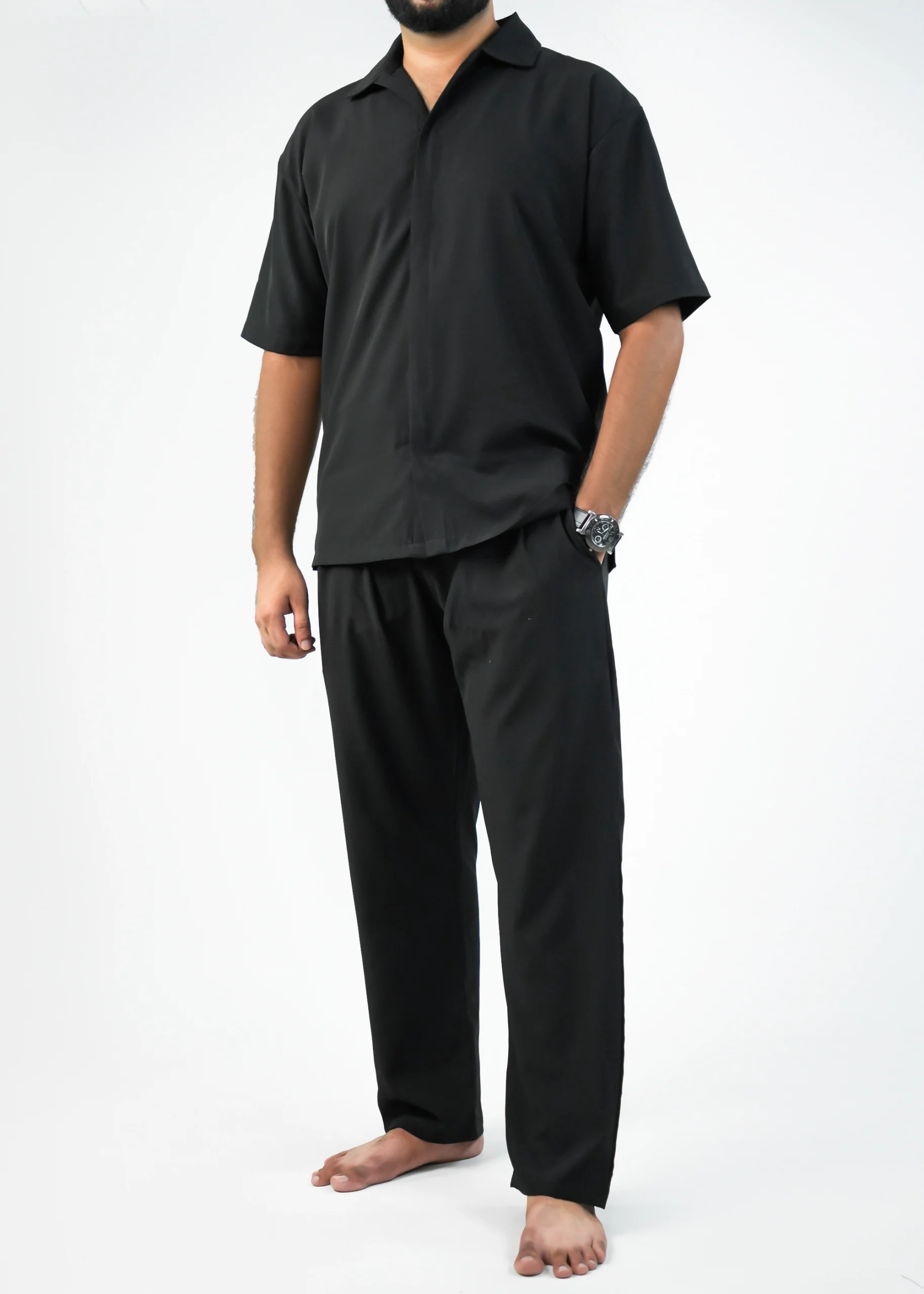 Men Co-Ord Set Black - Image 9